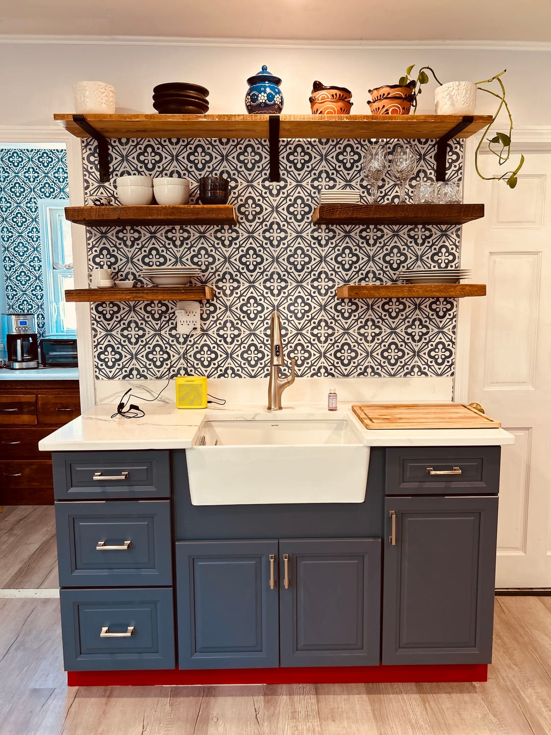 Customer photo review of RECLAIMED WOOD FLOATING SHELVES