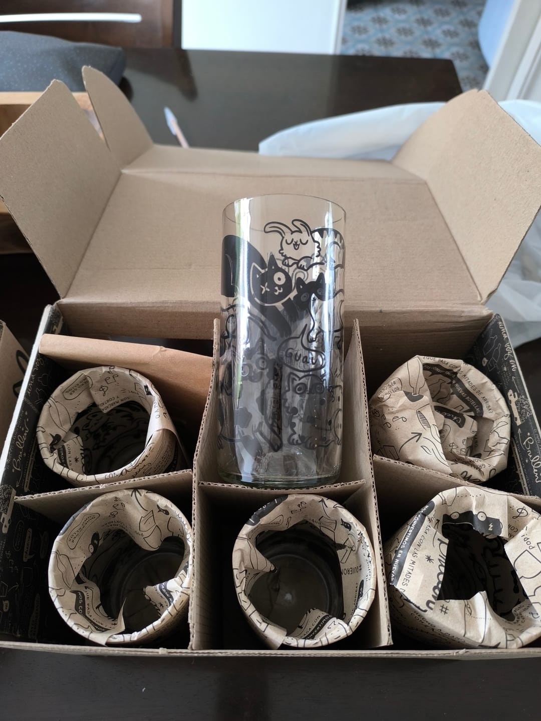 Customer photo review of Miau Glass - Juego de 6 Vasos