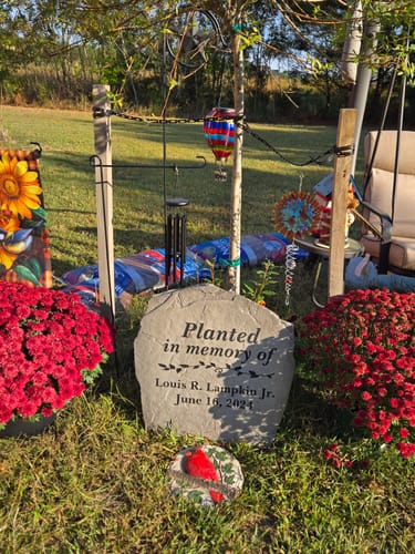 Customer photo review of In The Loving Memory Personalized Wind Chimes Gifts
