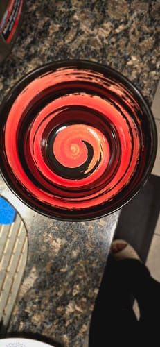 Customer photo review of Red Swirl Black Ramen Bowl