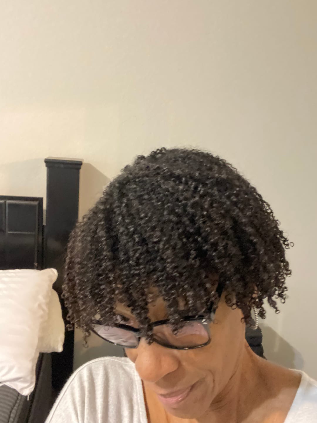 Customer photo review of Curly Hair Moisturizer for Strengthening Hair with Organic Avocado Oil and Organic Castor Oil with Vanilla Berry Fragrance