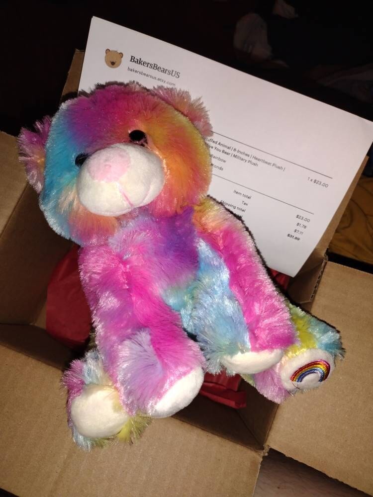 Customer photo review of RECORDABLE STUFFED Animal, 8" Plushie, Ultrasound Plush, Memorial Bear, Military Deployment, Personalized, Mother's Day, Easter Gift