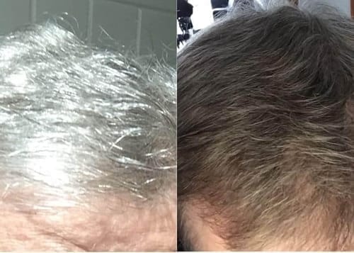 Customer photo review of SPARTAN™ - Instant Hair Dye Shampoo