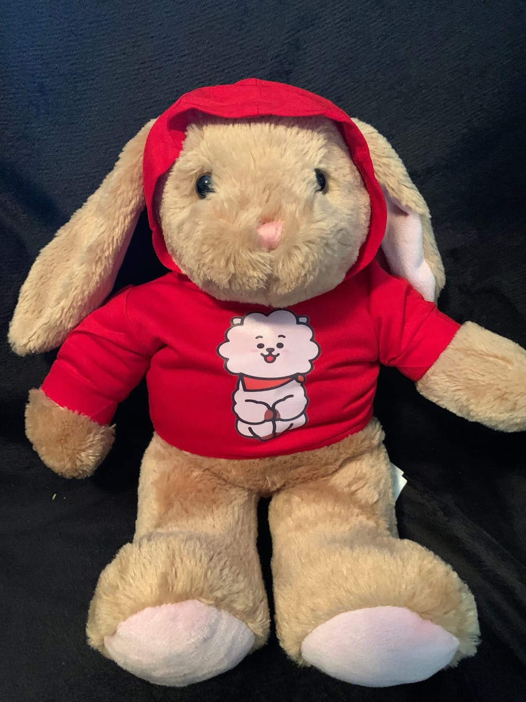Customer photo review of CUSTOM Plushie HOODIE | Fits BAB and 14 to 16 Inch Stuffed Animals | Teddy Bear Outfit | Plushie Clothing