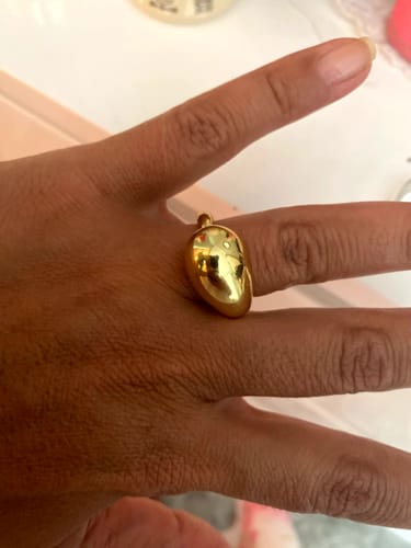 Customer photo review of Chunky Water Drop Ring