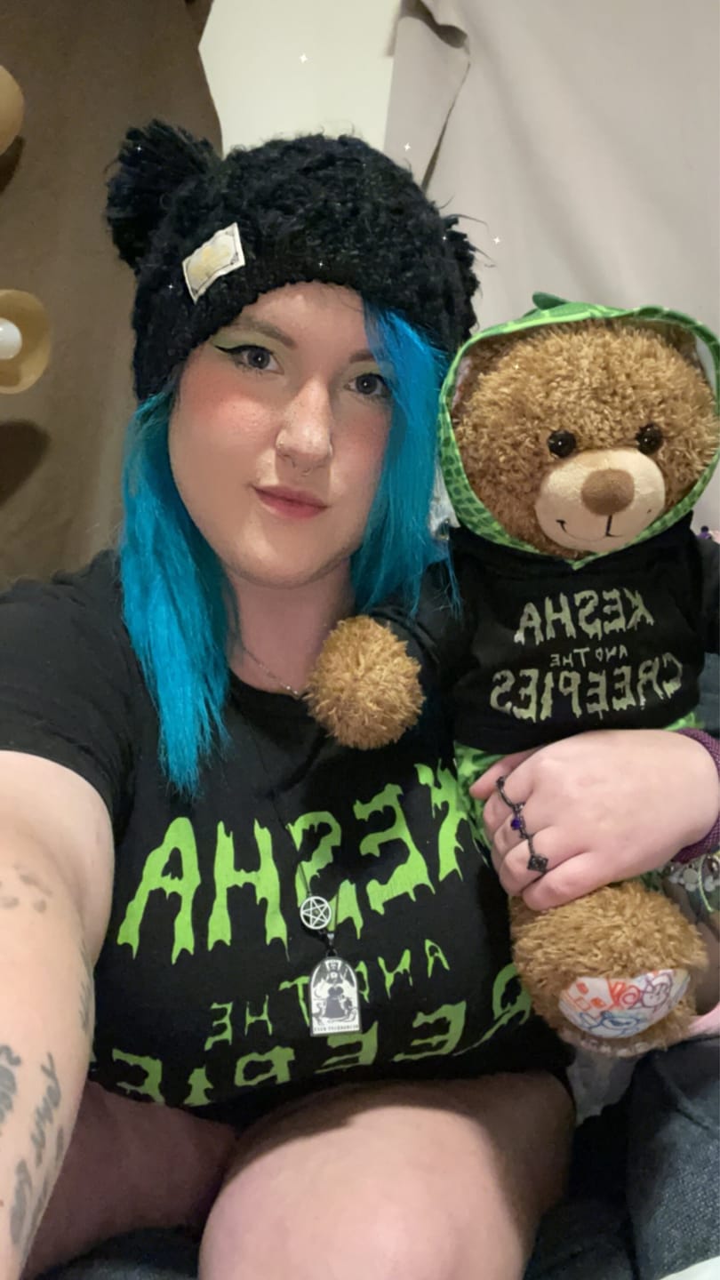 Customer photo review of CUSTOM Plushie HOODIE | Fits BAB and 14 to 16 Inch Stuffed Animals | Teddy Bear Outfit | Plushie Clothing