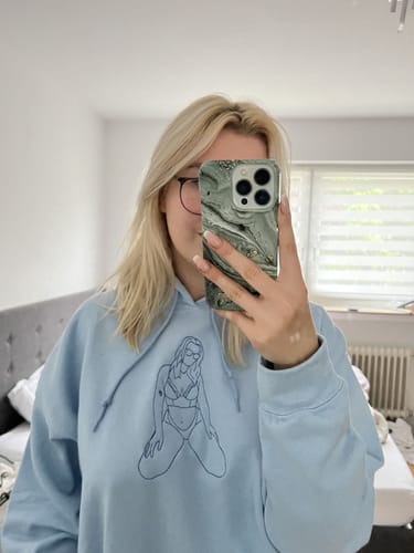 Customer photo review of Custom Embroidered Spicy Sweatshirt