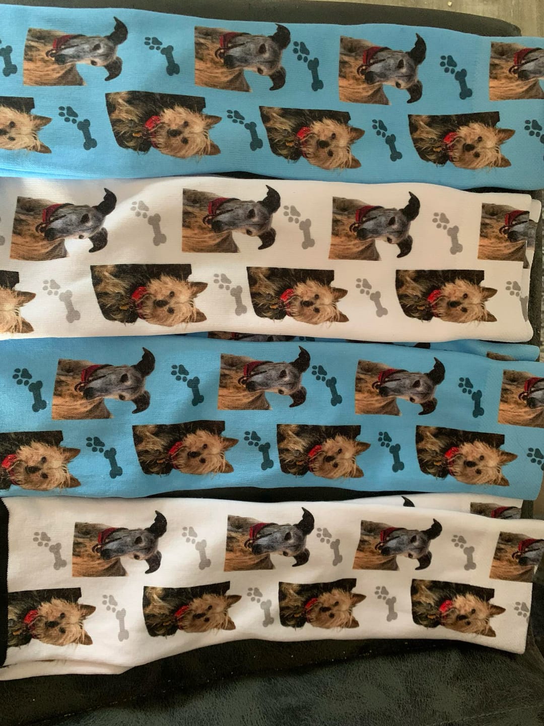 Customer photo review of FaceSock | Custom Dog Socks With Photo