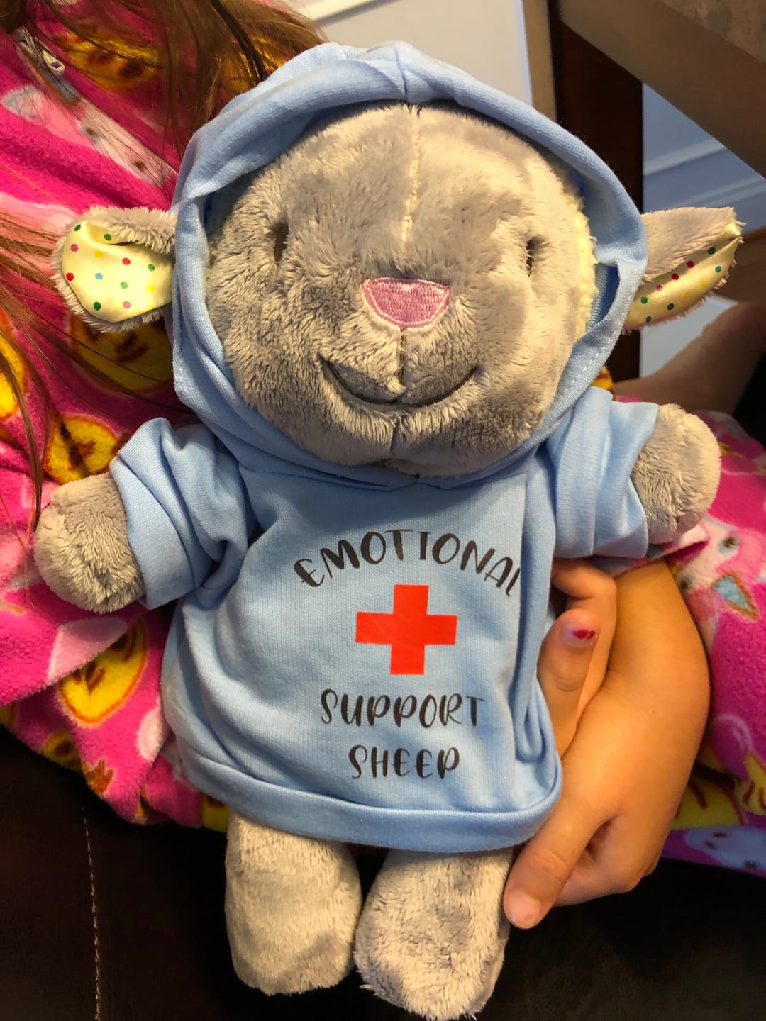 Customer photo review of CUSTOM Plushie HOODIE | Fits BAB and 14 to 16 Inch Stuffed Animals | Teddy Bear Outfit | Plushie Clothing
