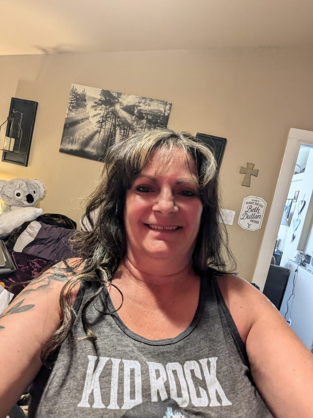 Customer photo review of Judy Blue Heavy Destroy Straight Leg Jeans