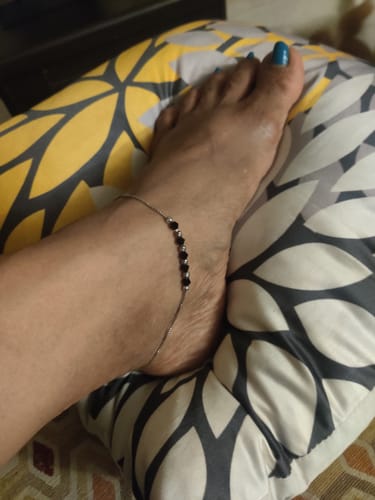 Customer photo review of Silver Gypsy Gleams Anklet