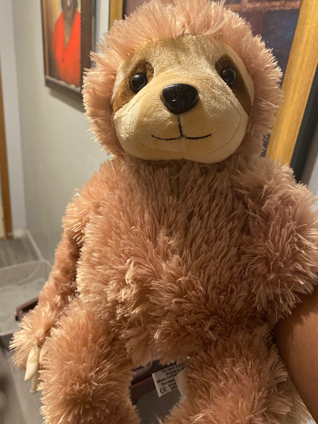 Customer photo review of SLOTH Stuffed Animal, 16" Plushie, Make your Own Stuffie, Soft and Cuddly, DIY Kit