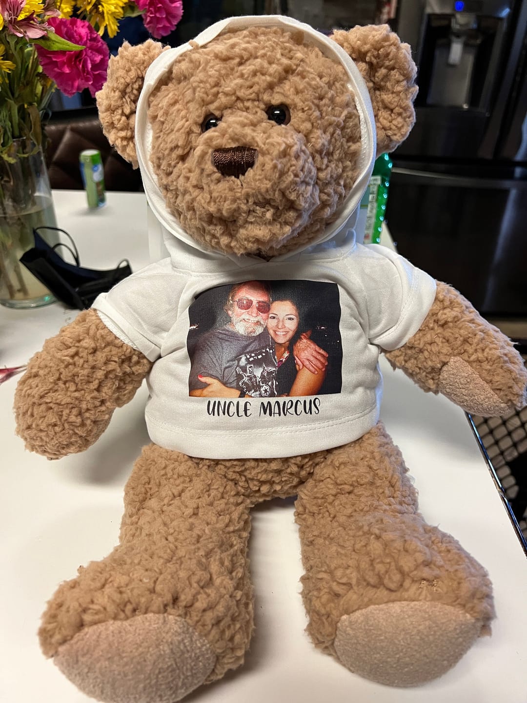 Customer photo review of CUSTOM Plushie HOODIE | Fits BAB and 14 to 16 Inch Stuffed Animals | Teddy Bear Outfit | Plushie Clothing