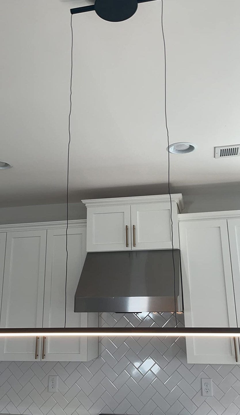 Customer photo review of Dimmable LED Linear Ceiling Hanging Pendant Light