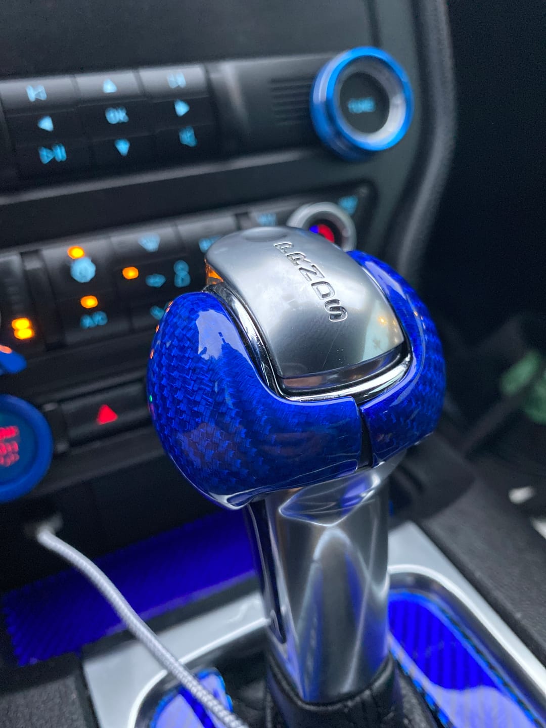 Customer photo review of Mustang 2015-2023 Real Carbon Fiber Automatic Shift Knob Cover