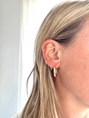 Customer photo review of Emotion Hoops - 10 Karat Gold