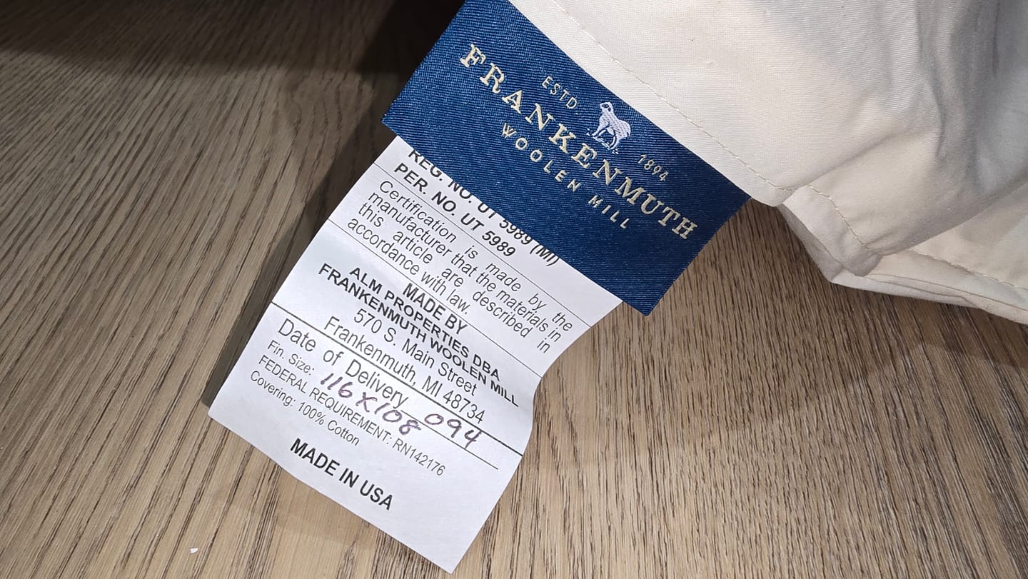 Customer photo review of Wool Comforter