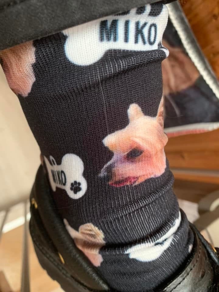 Customer photo review of FaceSock® | Custom Honden Sokken Met Foto