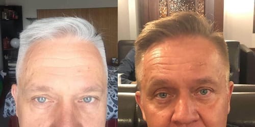 Customer photo review of SPARTAN™ - Instant Hair Dye Shampoo