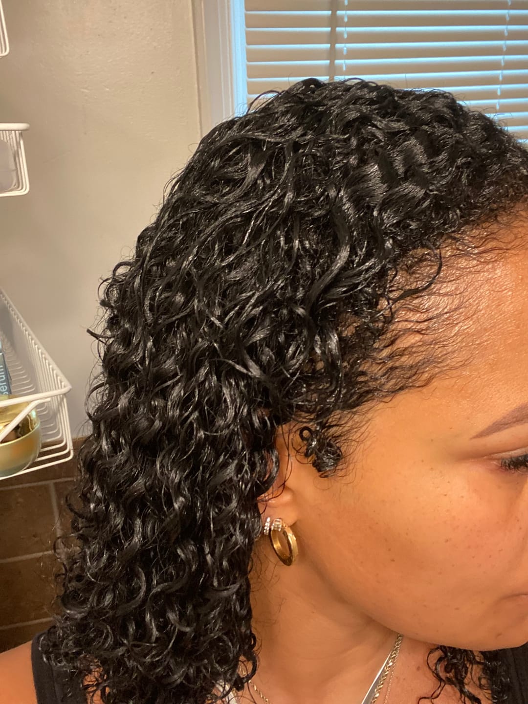 Customer photo review of Natural Color Water Wave Micro Loop Hair Extension