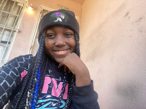 Customer photo review of TRAPPED! Beanie