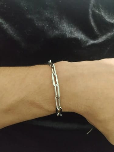 Customer photo review of Paperclip Bracelet - 925 Silver