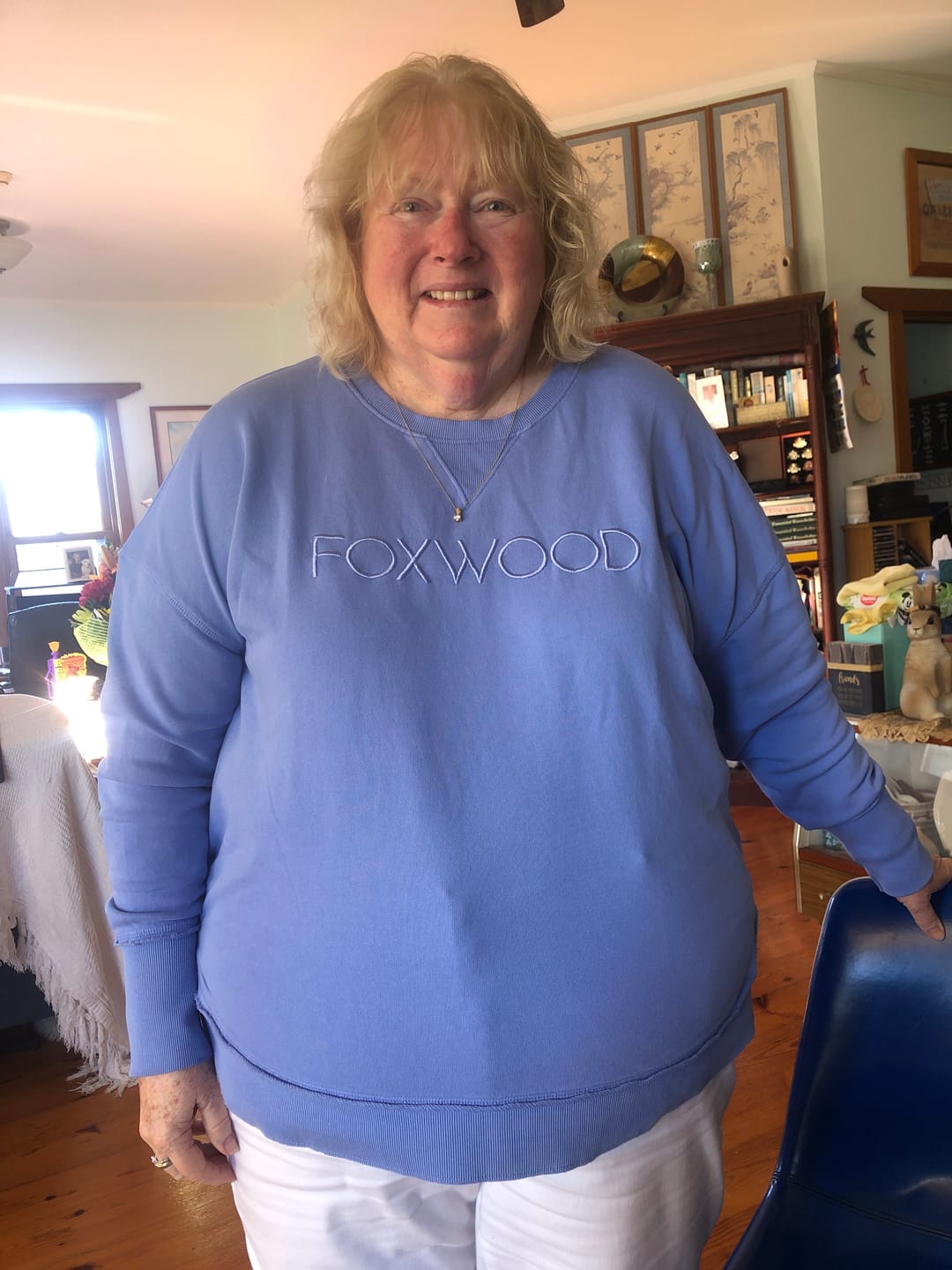 Customer photo review of Simplified Crew in Neon Blue - Foxwood