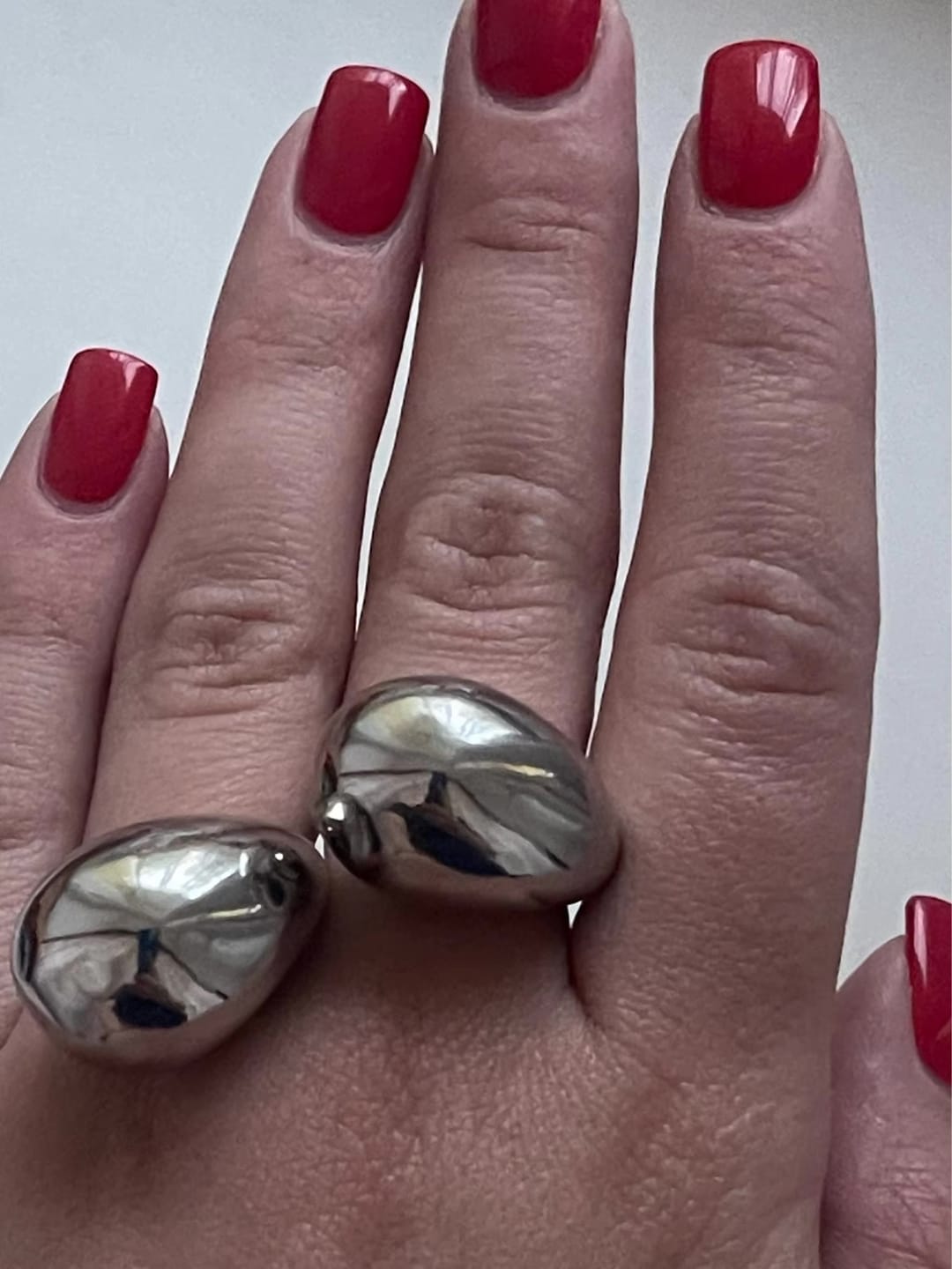 Customer photo review of Chunky Water Drop Ring