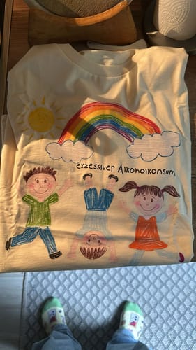 Customer photo review of EXZESSIVER ALKOHOLKONSUM - Premium Shirt Unisex