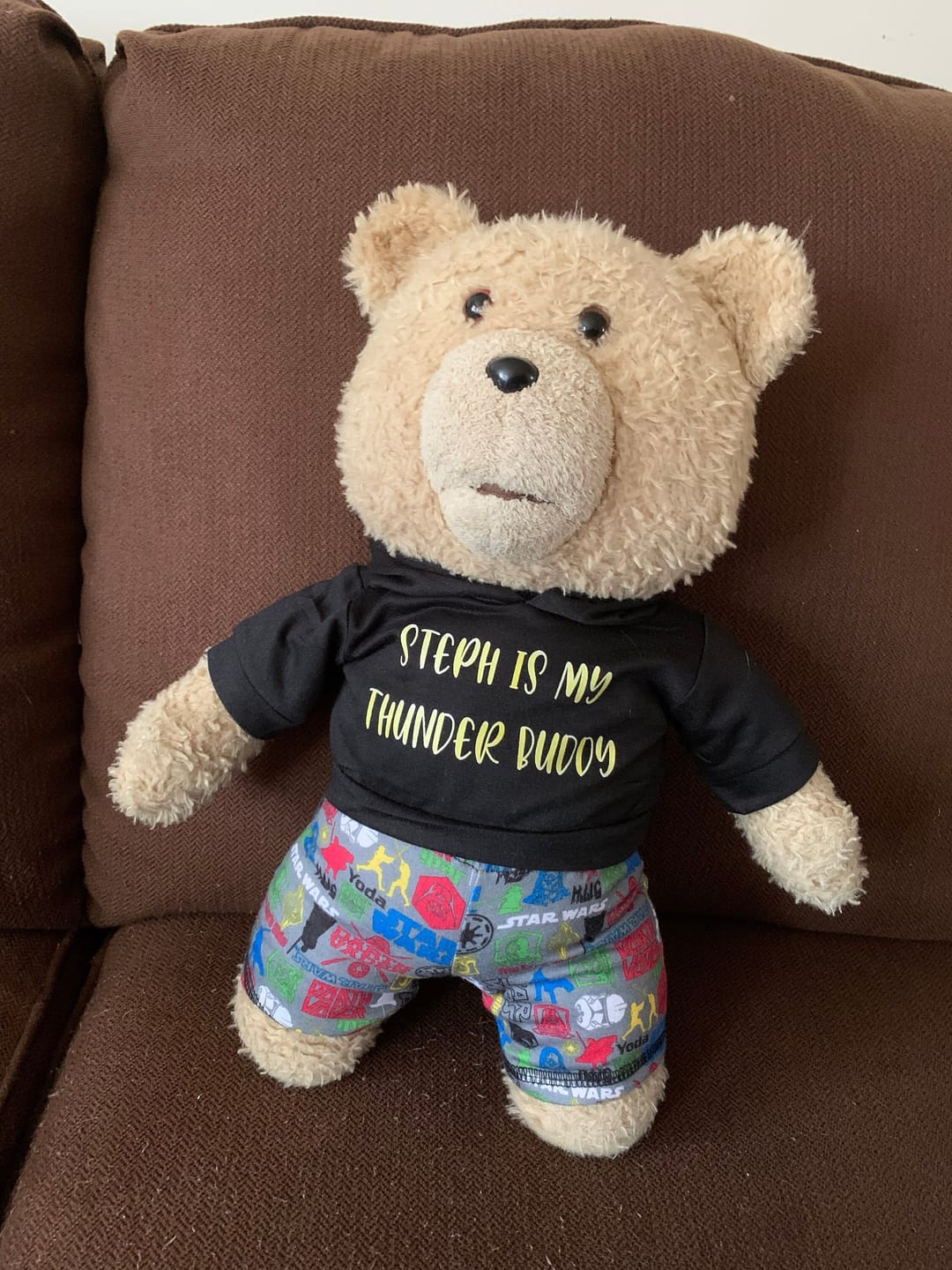 Customer photo review of CUSTOM Plushie HOODIE | Fits BAB and 14 to 16 Inch Stuffed Animals | Teddy Bear Outfit | Plushie Clothing