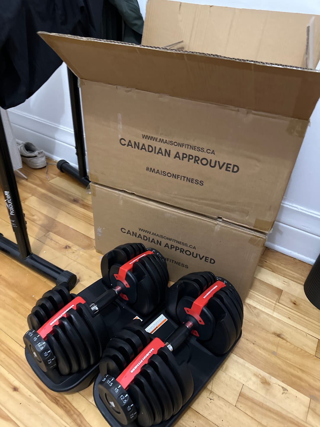 Customer photo review of 552 Adjustable Dumbbells Set Of Two