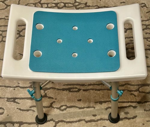 Customer photo review of Shower Chair for Adults Sitting (350lb)