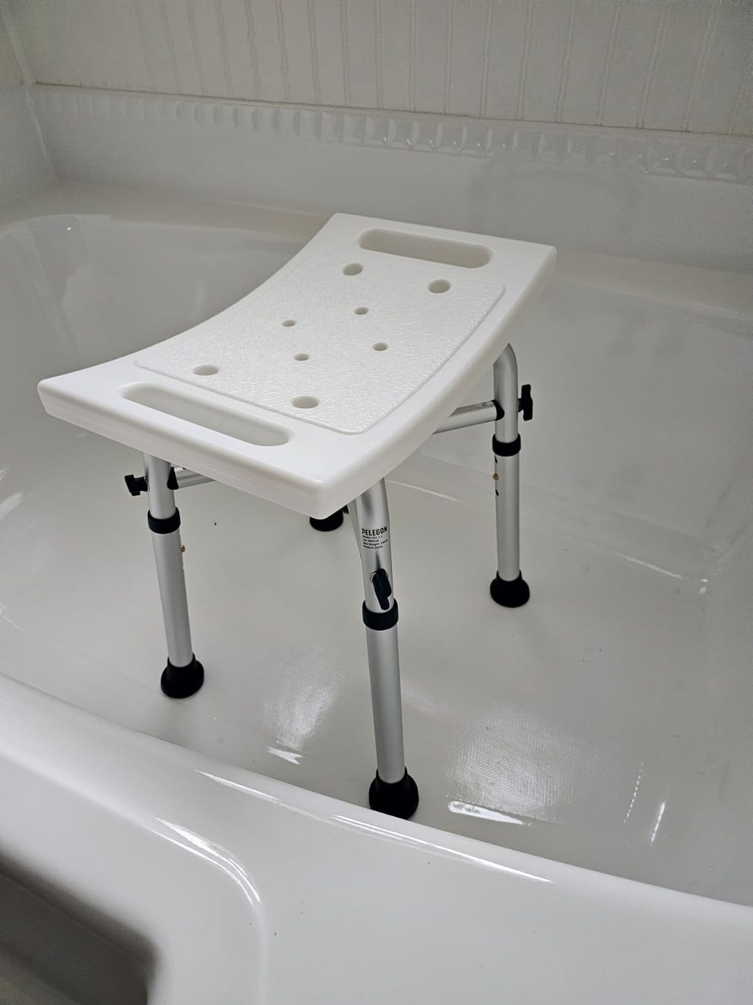 Customer photo review of Shower Chair for Adults Sitting (350lb)