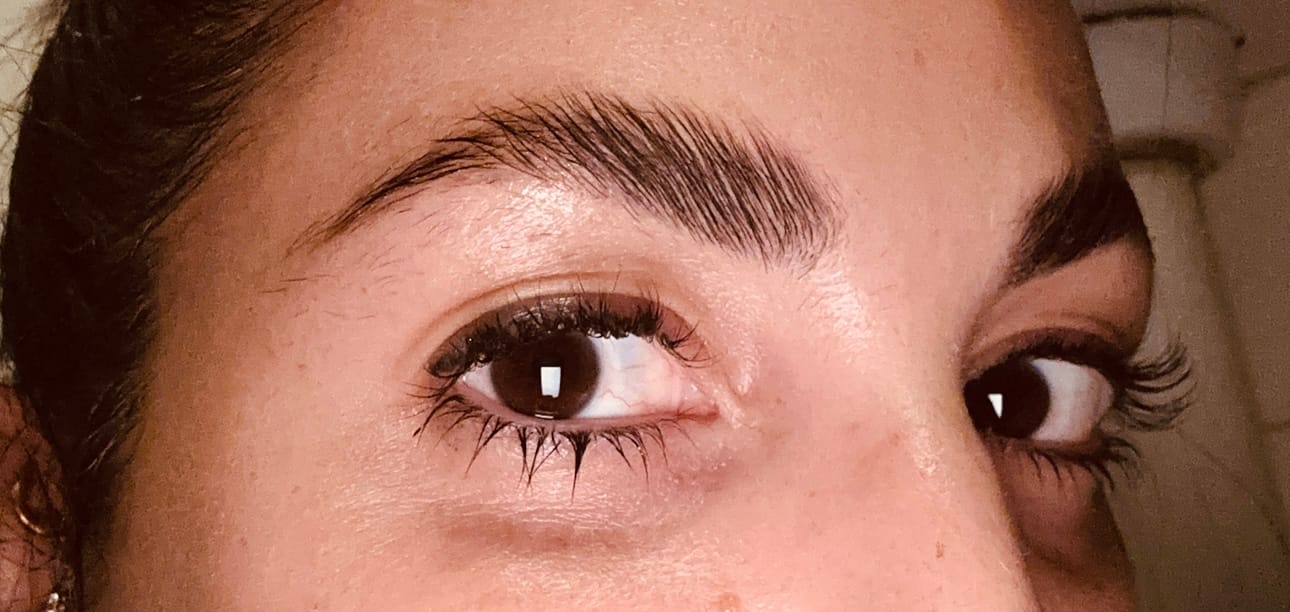 Customer photo review of HOLD UP! Flexible Brow Wax + Multitasker Brush