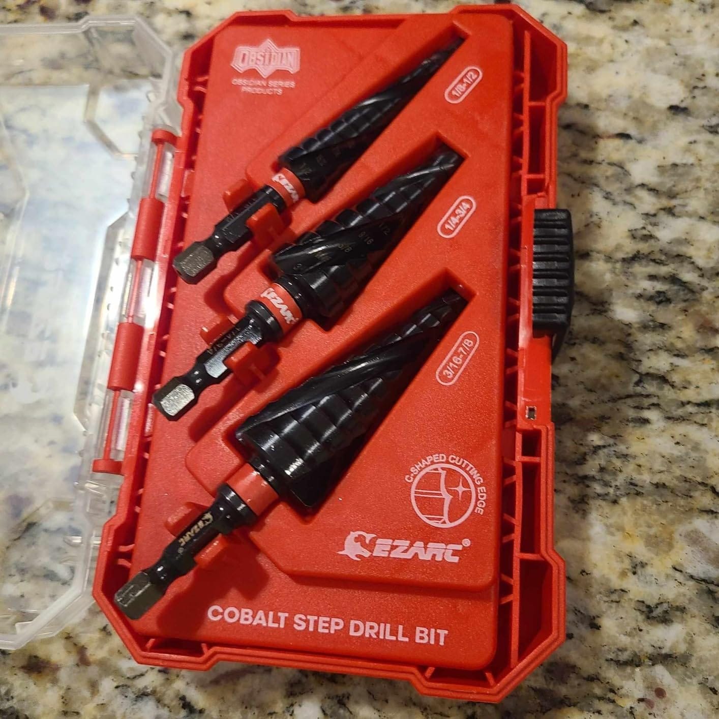 Customer photo review of EZARC Step Drill Bit Set for Metal, Stainless Steel, Aluminum, Plastic