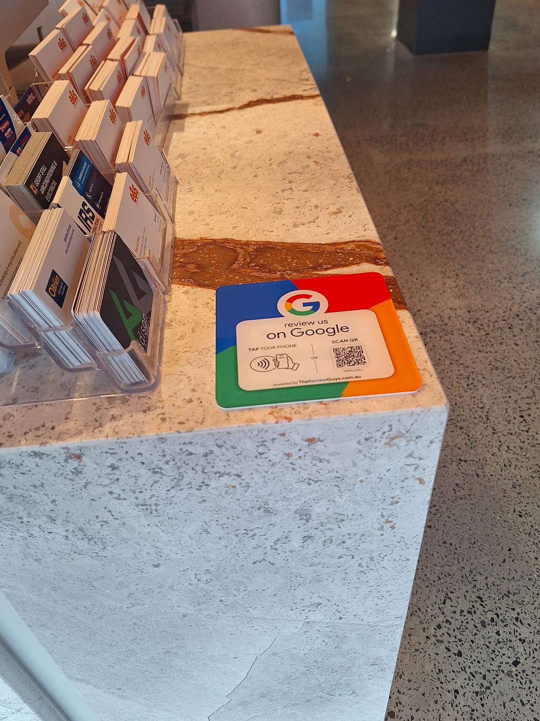 Customer photo review of Google Review NFC Plate +  QR Code