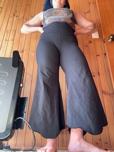 Customer photo review of Hemp Flare Pants