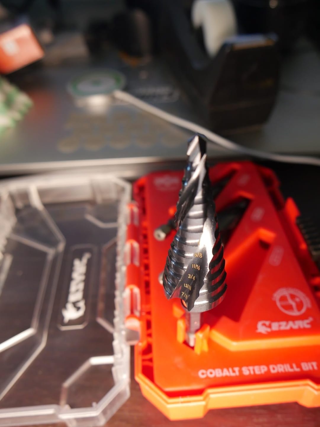 Customer photo review of EZARC Step Drill Bit Set for Metal, Stainless Steel, Aluminum, Plastic