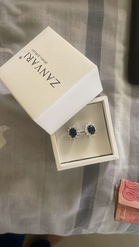 Customer photo review of SAPPHIRE BLISS STUDS