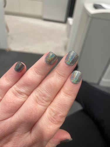 Customer photo review of Holo Holo (Silver) | Super Jellies DIY Semi Cured Gel Nail Wraps