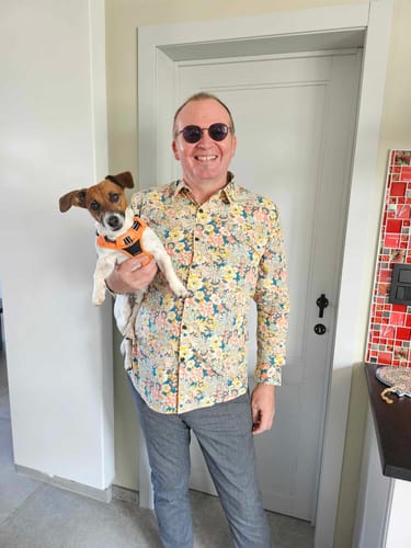 Customer photo review of Chemise à manches longues imprimé floraux homme