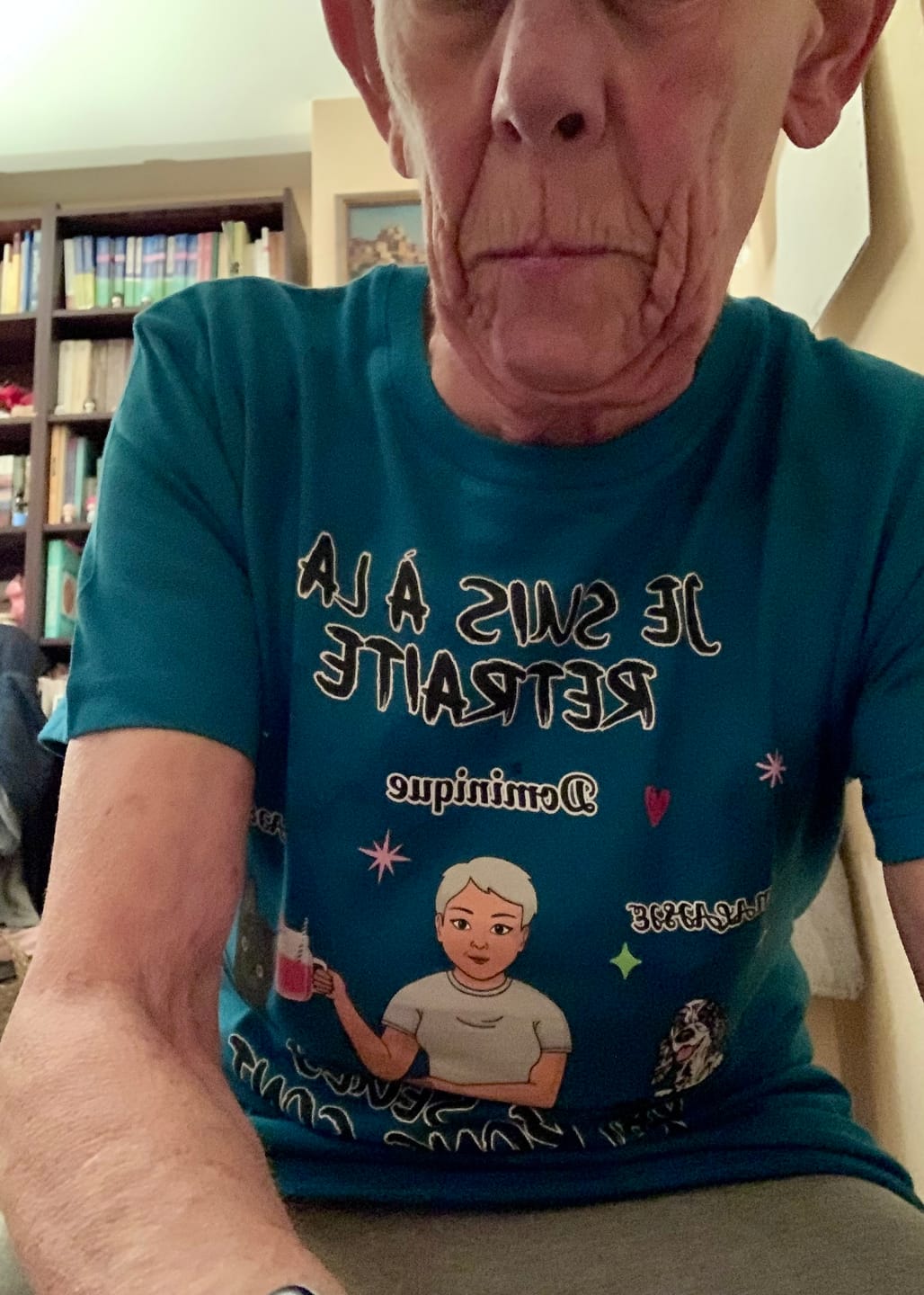 Customer photo review of Je suis à la retraite - T-Shirt personnalisé