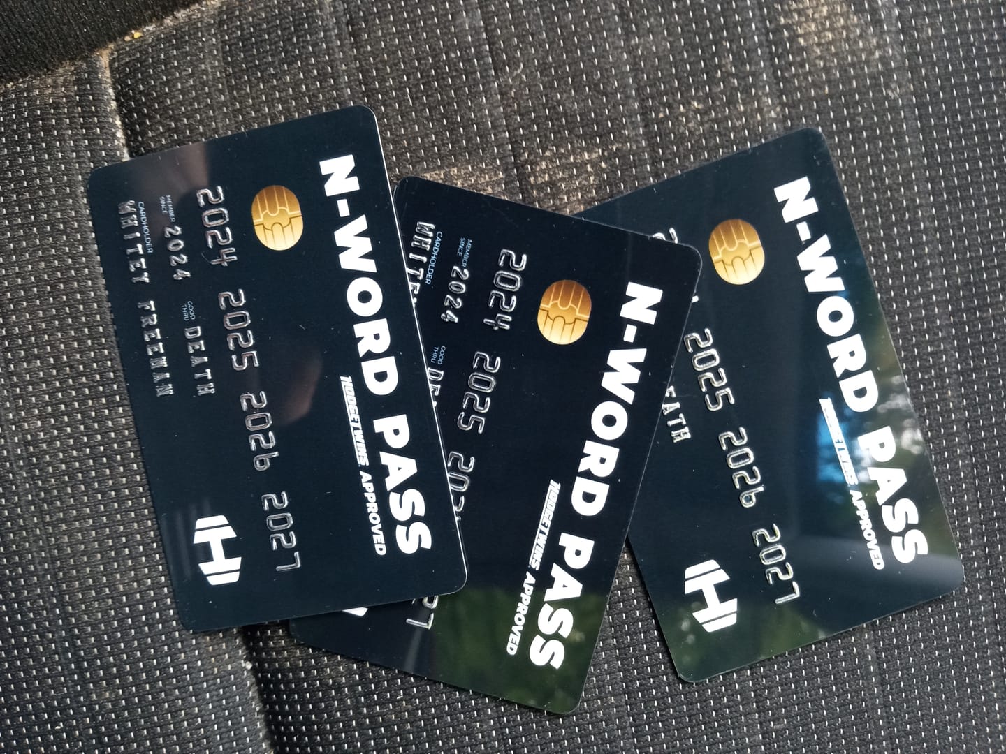 Customer photo review of N-Word Pass Card