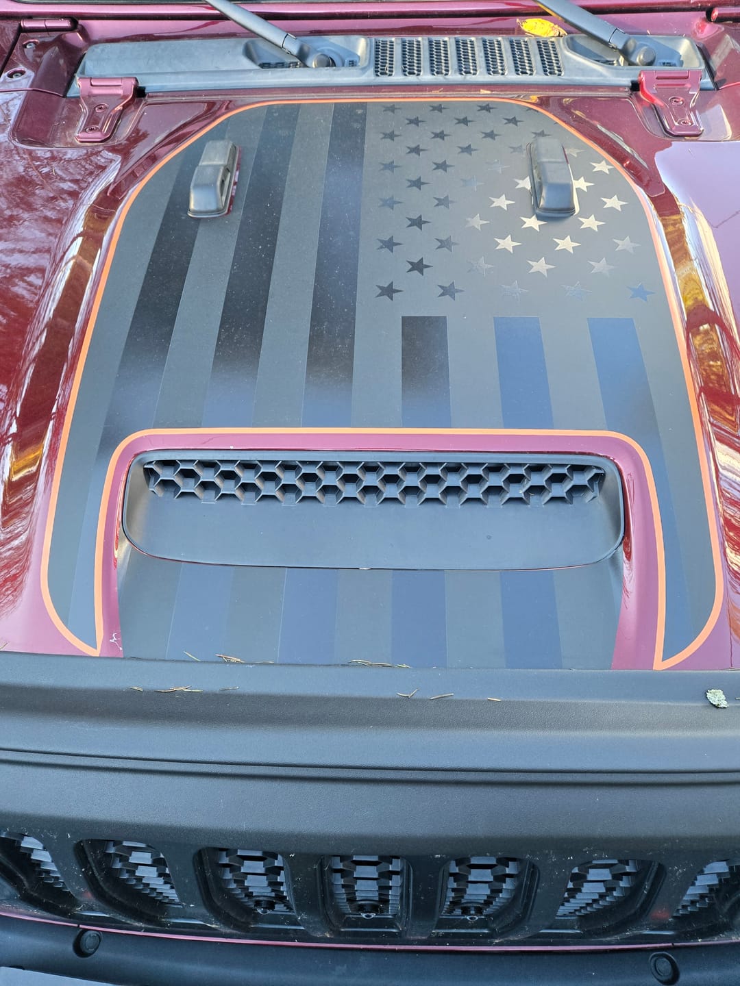 Customer photo review of Hood Graphic for Gladiator MOJAVE | Black Flag