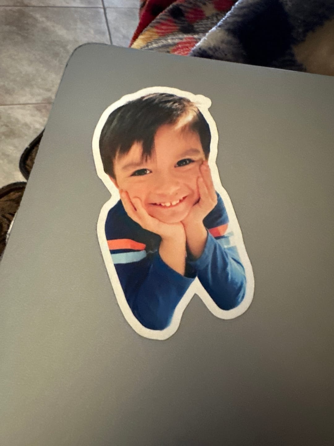 Customer photo review of CUSTOM PHOTO STICKER, Personalized Stickers, Pet Sticker, Laptop Sticker, Tumbler Sticker, Memorial Sticker, Water Bottle Sticker