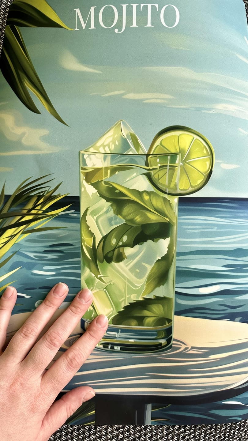 Customer photo review of Mojito Cocktail On The Beach Art Print