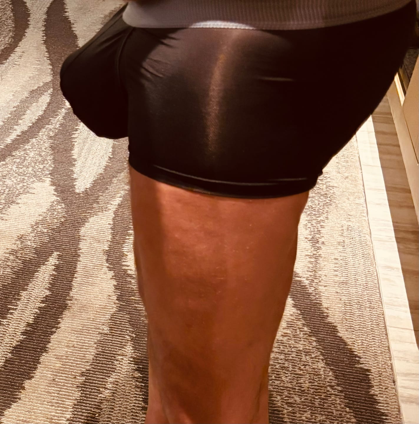 Customer photo review of 2 Pack Men's Ultra-Thin Trunks with Open Fly