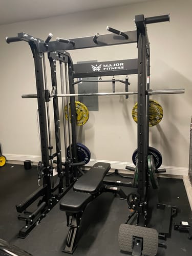 Customer photo review of Major Fitness B52 All-In-One Home Gym Smith Machine