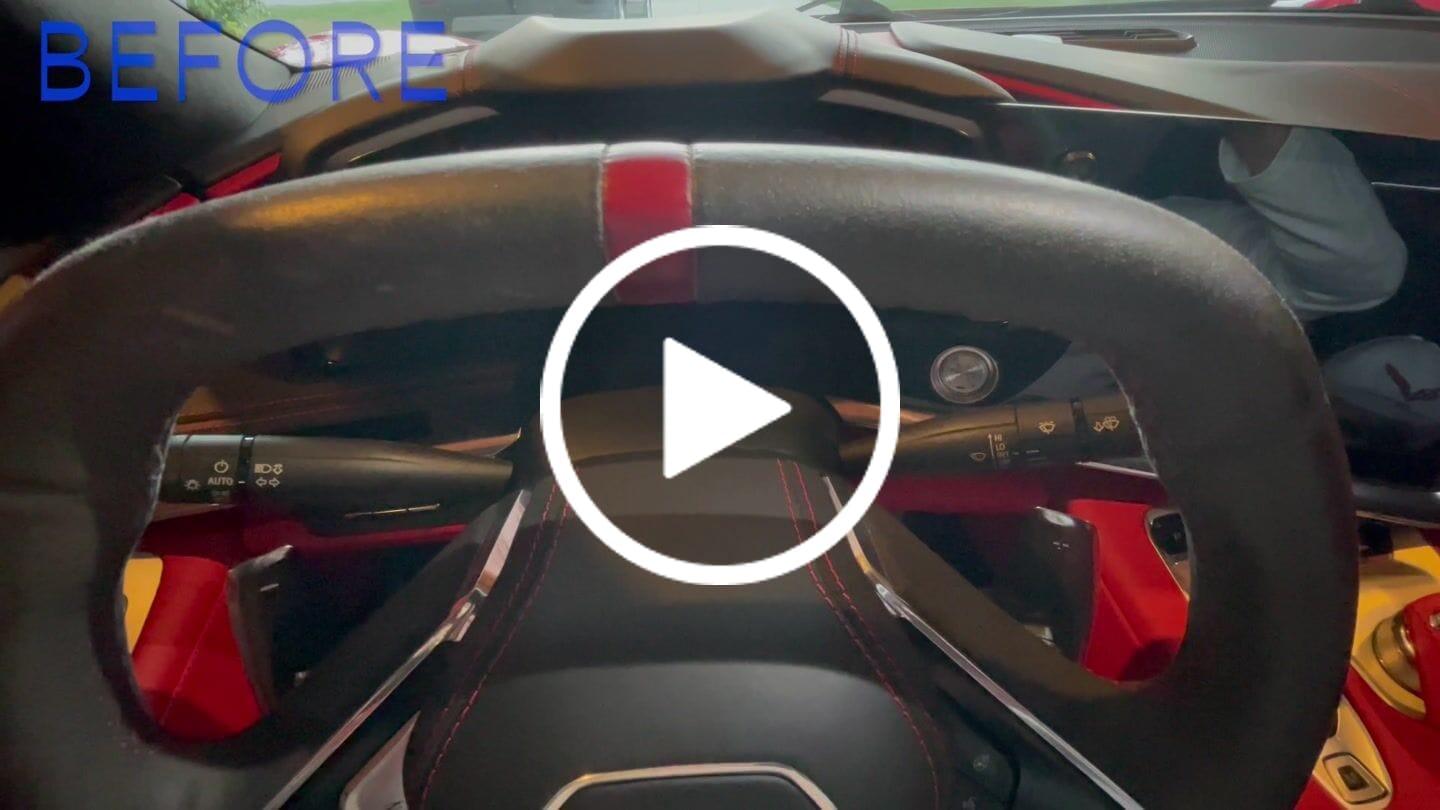 Customer video review of C8 2020+ Chevy Corvette Steering Wheel Airbag Center Carbon Fiber Cover