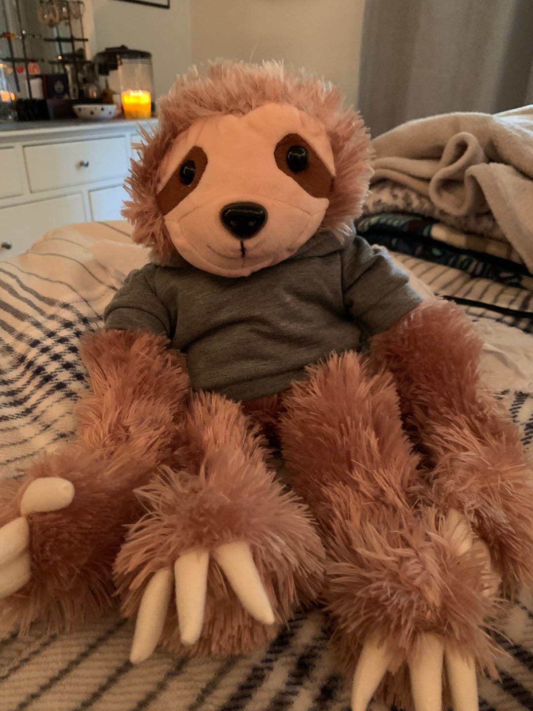 Customer photo review of SLOTH Stuffed Animal, 16" Plushie, Make your Own Stuffie, Soft and Cuddly, DIY Kit